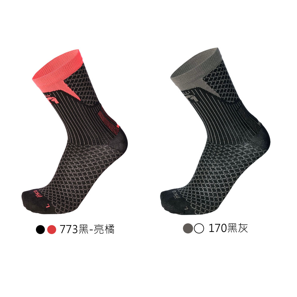 Mico M1 輕量中筒越野跑襪 CA0106/773黑-亮橘 (S-M)/城市綠洲 - PChome 24h購物