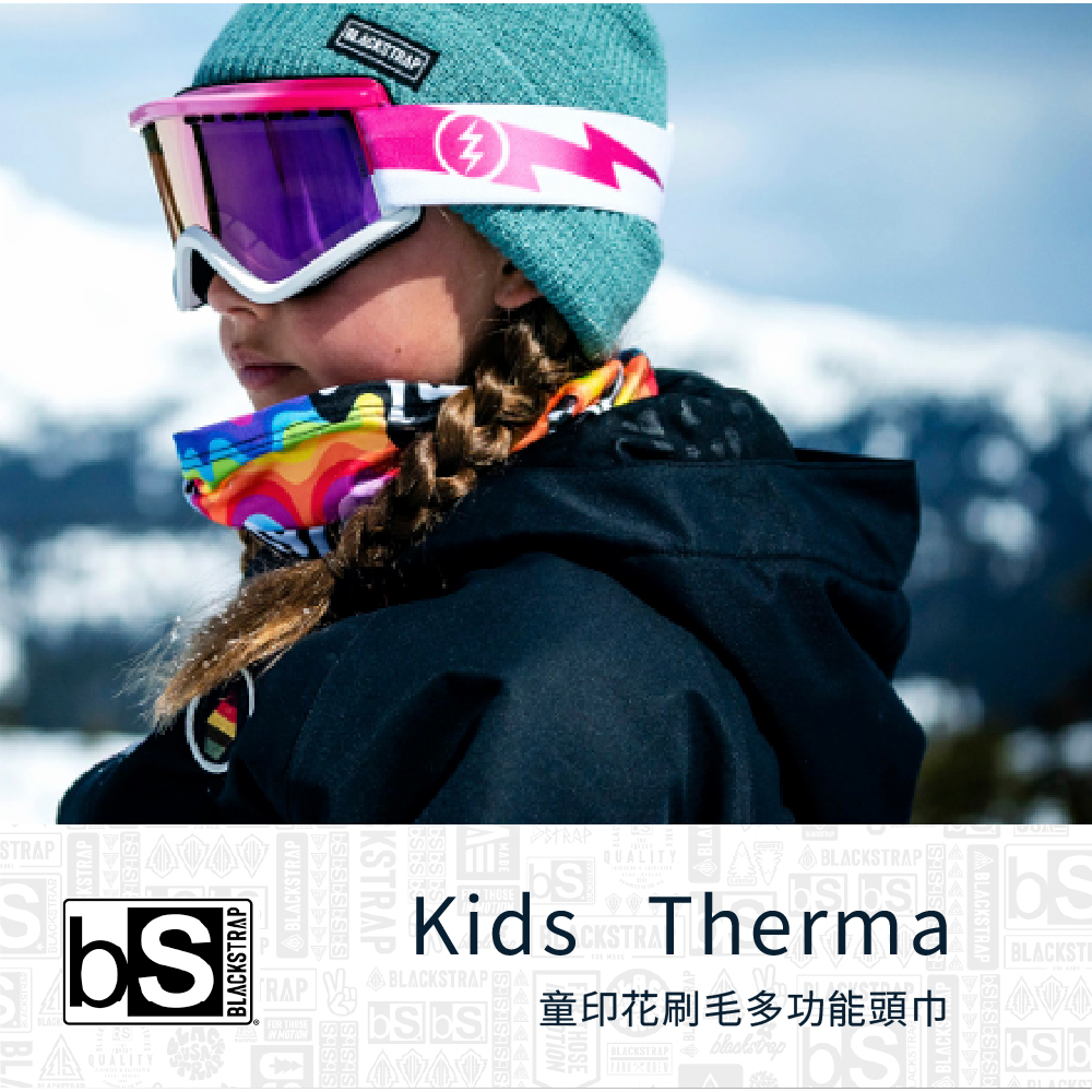 SQULITYBLACKSTRAPTRAP SSSSQUALITYBLACKSTRAP Kids ThermaBLACKSTRAP A童印花刷毛多功能頭巾BLACKSTRAP BLACKST
