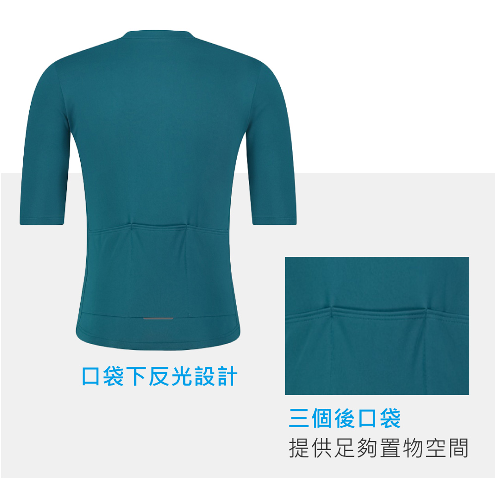 口袋下反光設計三個後口袋提供足夠置物空間