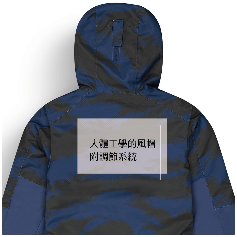 人體工學的風帽附調節系統