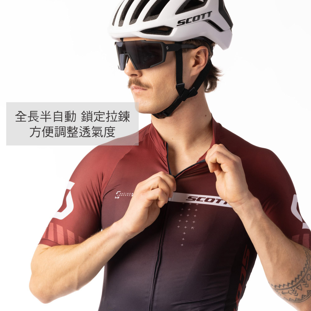 全長半自動 鎖定拉鍊方便調整透氣度SCOTTSCOT