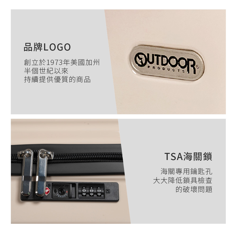 品牌LOGO創立於1973年美國加州半個世紀以來PRODUCTS持續提供優質的商品TSA海關鎖海關專用鑰匙孔大大降低鎖具檢查的破壞問題