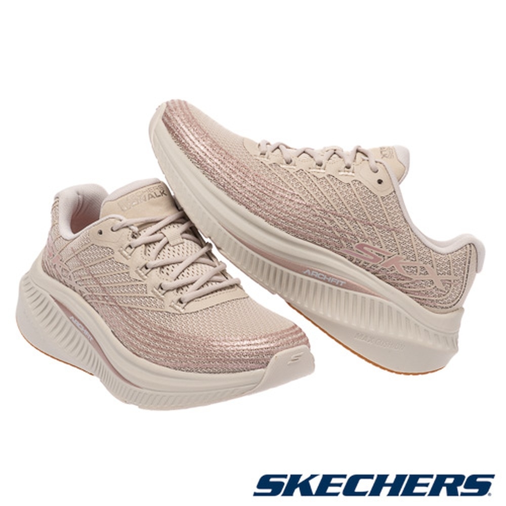 SKECHERS 斯凱奇 GO WALK MAX CUSHIONING ARCH FIT 女 健走鞋 125584NAT - PChome 24h購物